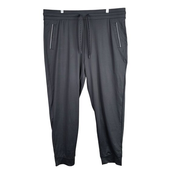 Mens 32 Degree Heat Black Joggers Drawstring Waist 100% Polyester Size XXL - Picture 1 of 10